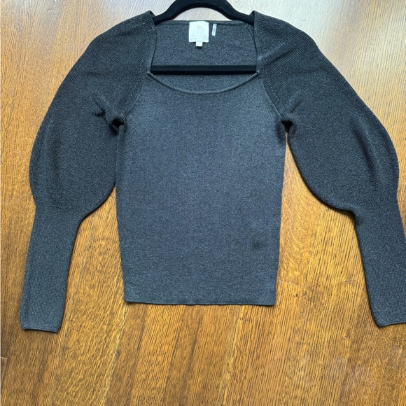 The Westside balloon sleeve black long sleeve top size S - Picture 3 of 4